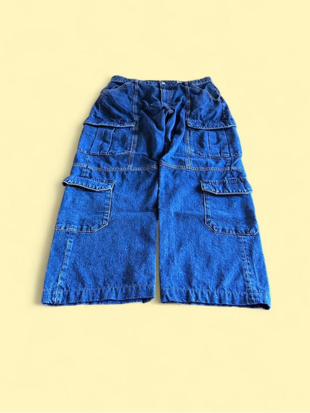 Rag & Bone Cailyn Cargo Jeans Blue Denim Wide Leg Women’s Size 30